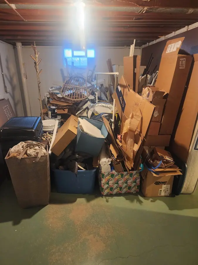 Roll-off dumpster container at job site for Roll Off Dumpster Rental in Pittstown